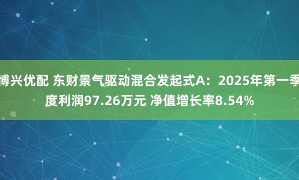 博兴优配 东财景气驱动混合发起式A：2025年第一季度利润97.26万元 净值增长率8.54%